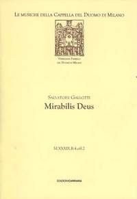 Gallotti: Mirabilis Deus published by Carrara - Vocal Score