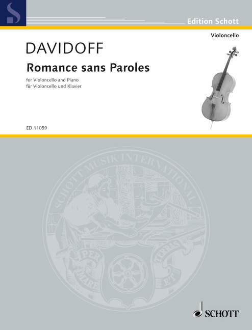 Davidoff: Romance Sans Paroles for Cello published by Schott