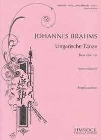 Brahms: Hungarian Dances Number 1-5 for Violin published by Simrock