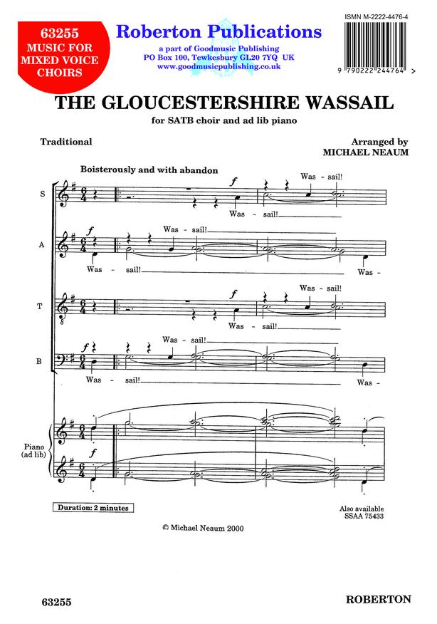 Neaum: Gloucestershire Wassail SATB published by Roberton