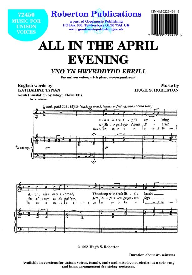 Roberton: All In The April Evening published by Roberton