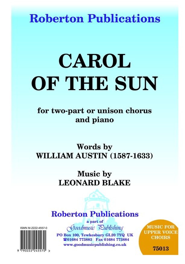 Blake: Carol Of The Sun Unison or 2pt published by Roberton