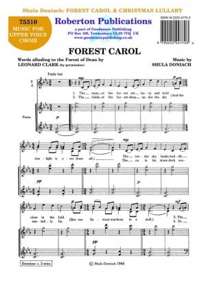 Doniach: Forest Carol & Christmas Lullaby 2pt published by Roberton