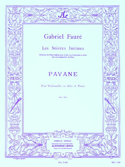 Faure: Pavane Opus 50 for Viola published by Hamelle
