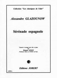 Glazunov: Serenade espagnole for Viola published by Jobert