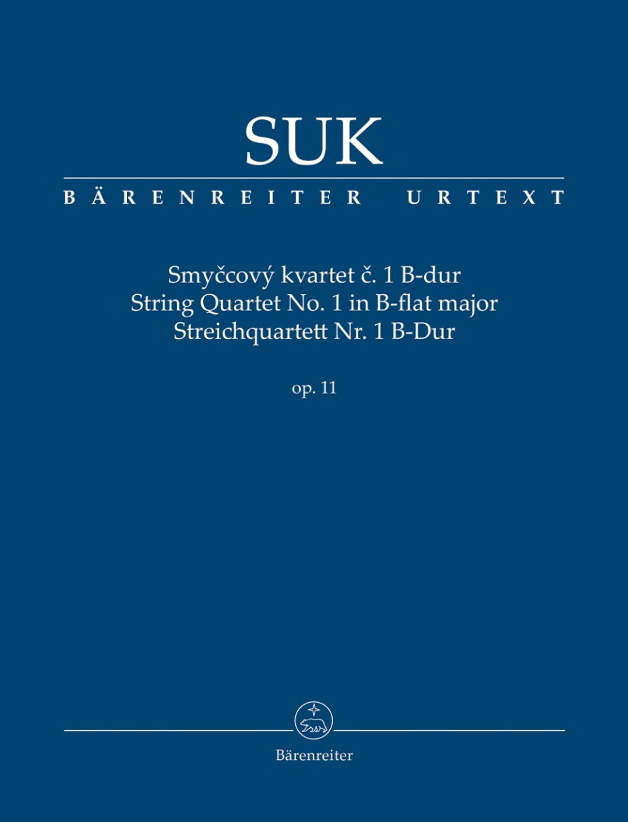 Suk: String Quartet no. 1 B-flat major op. 11 (Study Score) published by Barenreiter