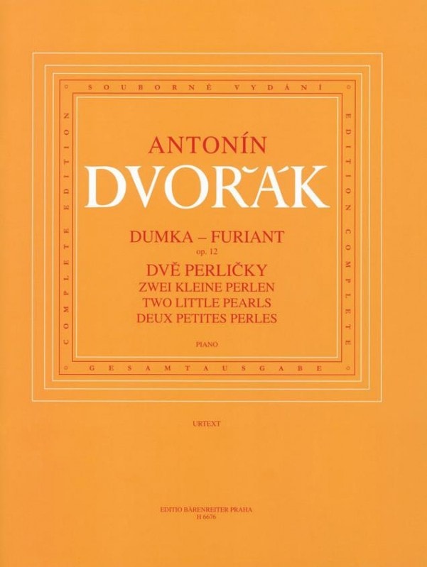 Dvorak: Dumka Furiant Opus 12 and 2 Little Pearls for Piano published by Editio Praga