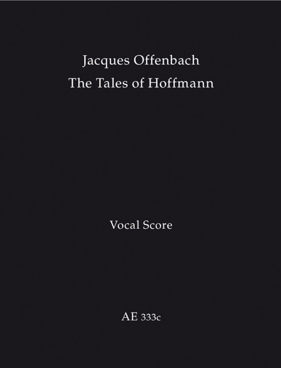 Offenbach: Tales of Hoffmann (complete opera) (Oeser) published by Barenreiter - Vocal Score