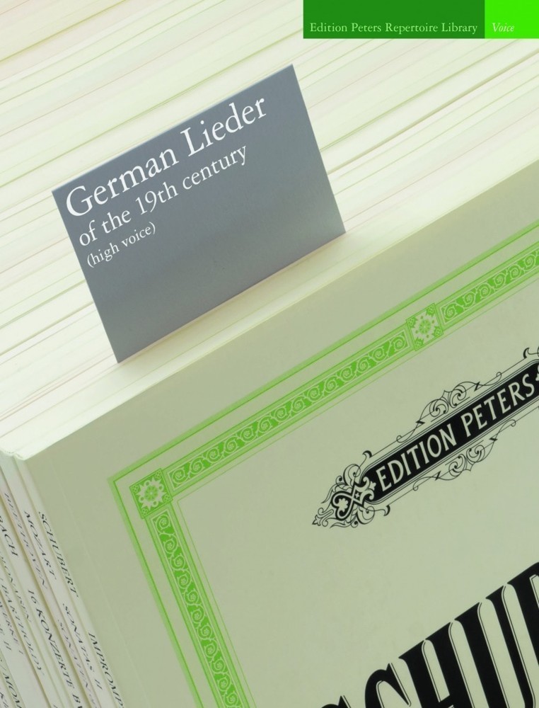German Lieder of the 19th century High Voice published by Peters ...