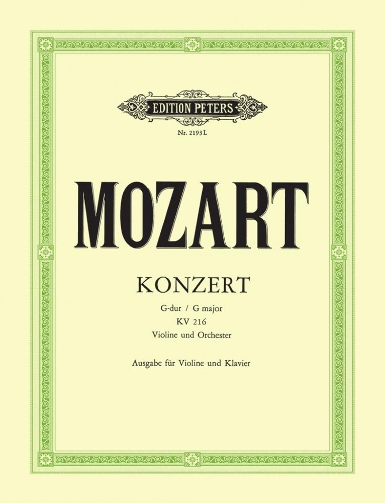 Forwoods ScoreStore Mozart Concerto No 3 in G K216 for Violin