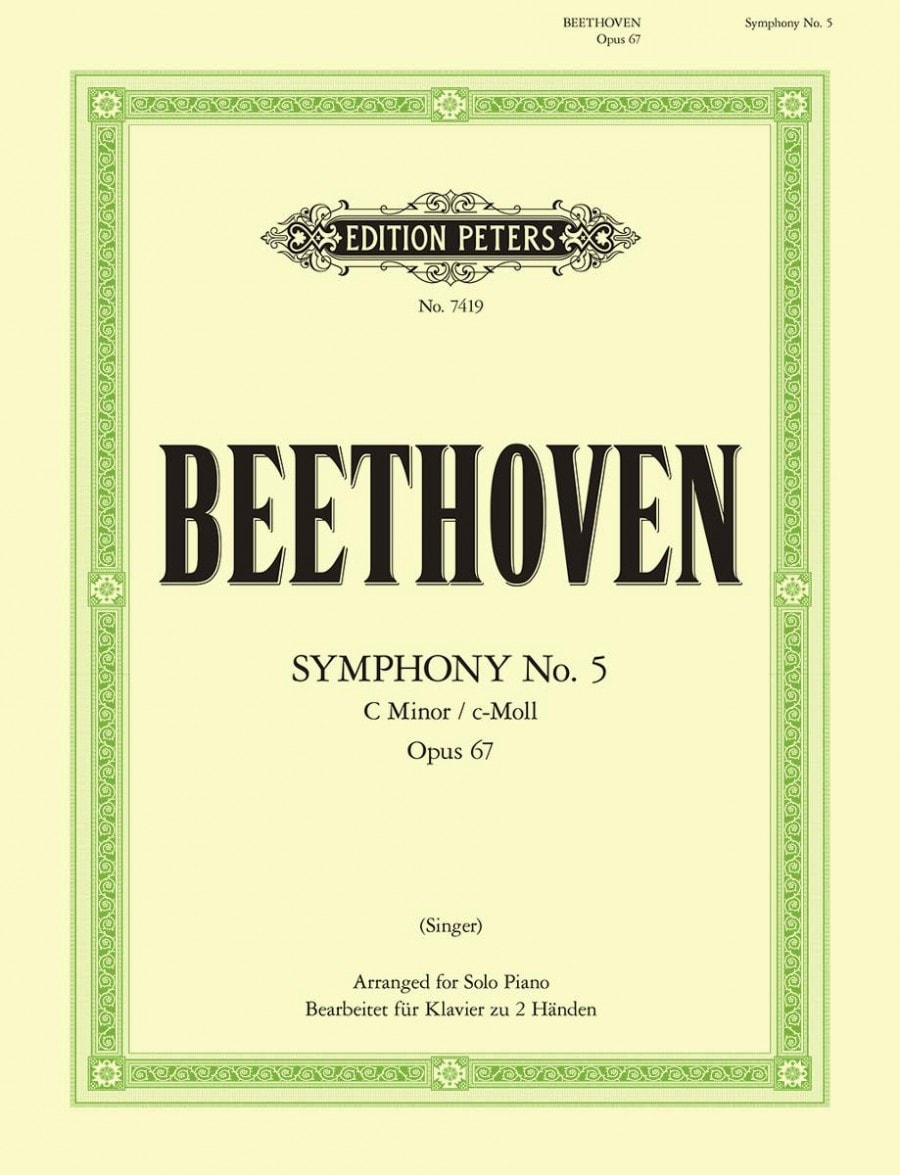 Beethoven: Symphony No 5 in C minor Opus 67 for Piano published by Peters
