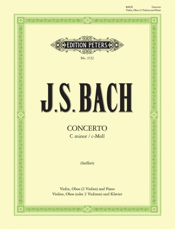 Bach: Concerto in C Minor BWV1060 for Violin & Oboe published by Peters