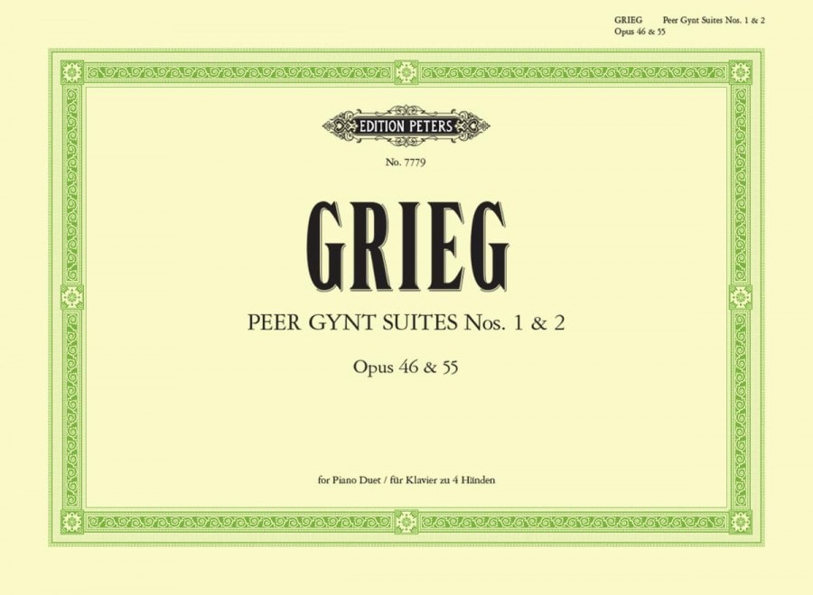 Grieg: Peer Gynt Suites Opus 46 and 55 for Piano Duet published by Peters Edition