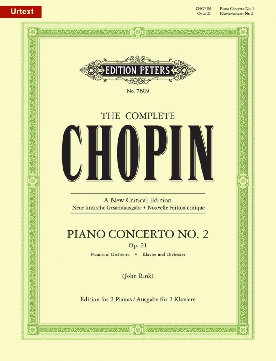 Chopin: Piano Concerto No 2 in F Minor published by Peters Urtext