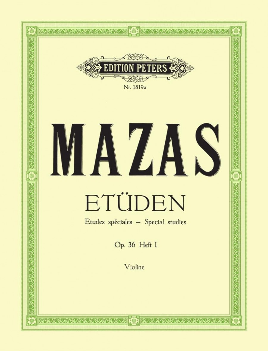 Mazas: Etudes Speciales Opus 36 Volume 1 for Violin published by Peters Edition