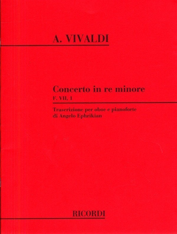 Forwoods ScoreStore Vivaldi Concerto in D Minor (FV11.1) for Oboe