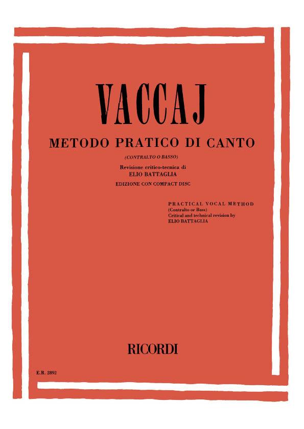 Forwoods ScoreStore | Vaccai: Vocal Method - Low published by Ricordi ...