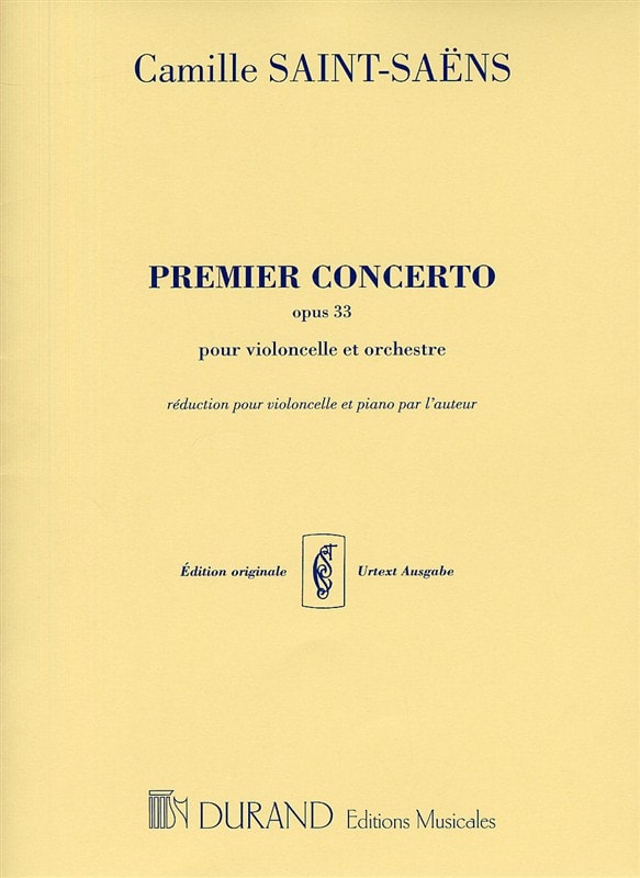 Saint-Saens: Concerto No 1 Opus 33 for Cello published by Durand