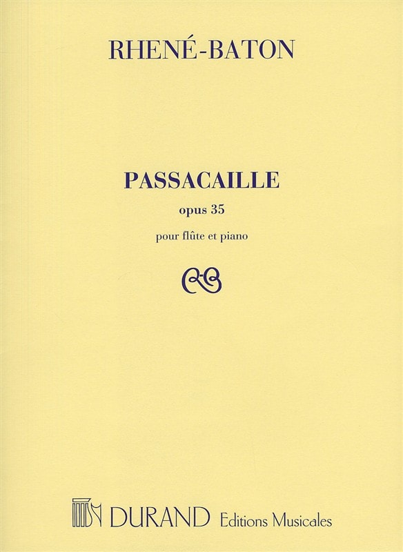 Rhene-Baton: Passacaille Op.35 for Flute published by Durand