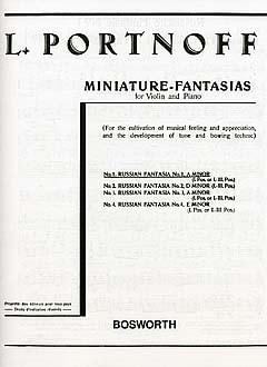 Portnoff: Russian Fantasia No.1 in A Minor for Violin published by Bosworth
