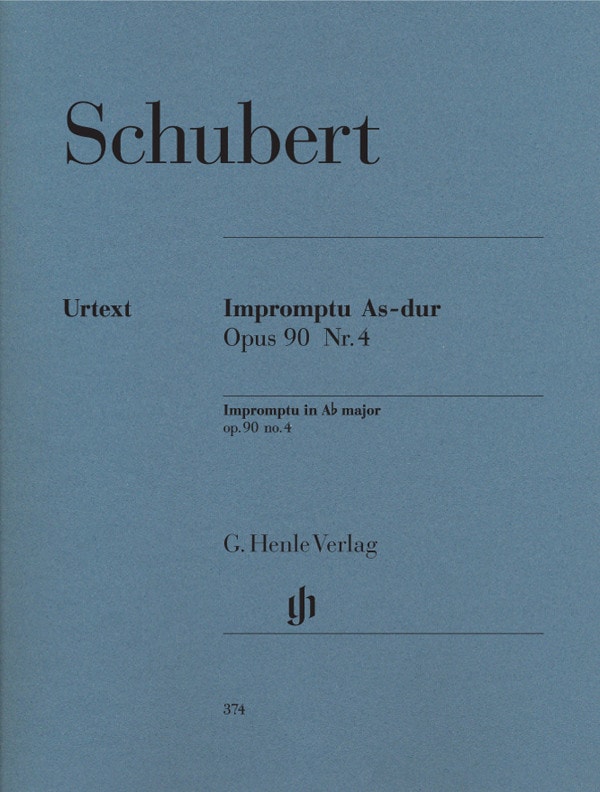 Schubert: Impromptu in Ab Opus 90/4 (D899) for Piano published by Henle