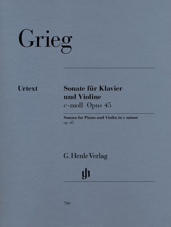 Grieg: Sonata in C Minor Opus 45 for Violin published by Henle