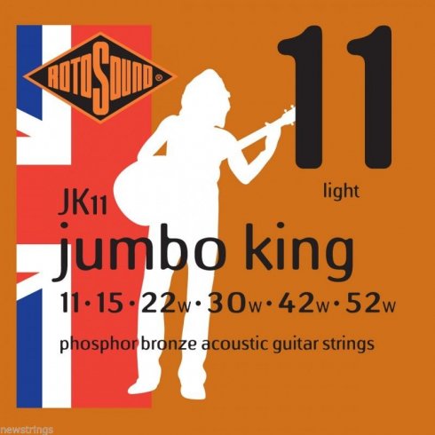 JK11 Rotosound Phosphor Bronze Acoustic Guitar String Set (Light)