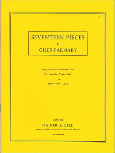 Farnaby: Seventeen Pieces for Keyboard published by Stainer & Bell