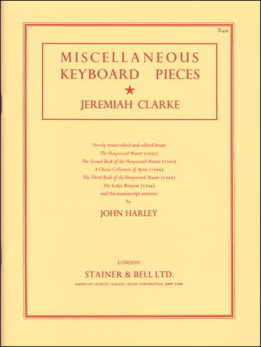 Clarke: Miscellaneous Keyboard Pieces published by Stainer & Bell