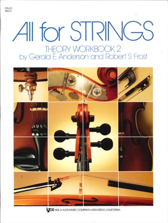 All for Strings Theory Workbook 2 for Cello published by KJOS