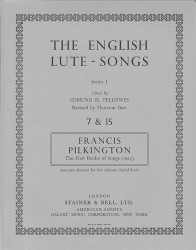 Pilkington: The First Booke of Songs (1605) published by Stainer & Bell