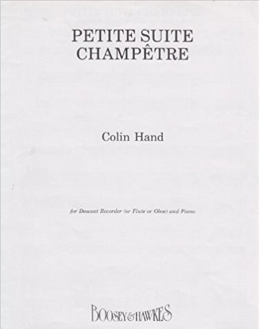 Hand: Petite Suite Champetre Opus 67 for Descant Recorder published by Boosey & Hawkes