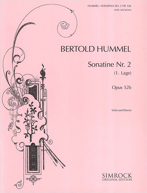 Hummel: Sonatina No 2 for Viola published by Simrock