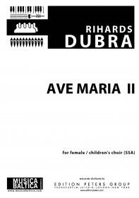 Dubra: Ave Maria II for Children's Choir published by Musica Baltica