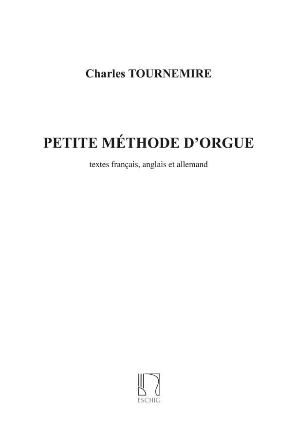 Tournemire: Petite Mthode d'Orgue published by Max Eschig