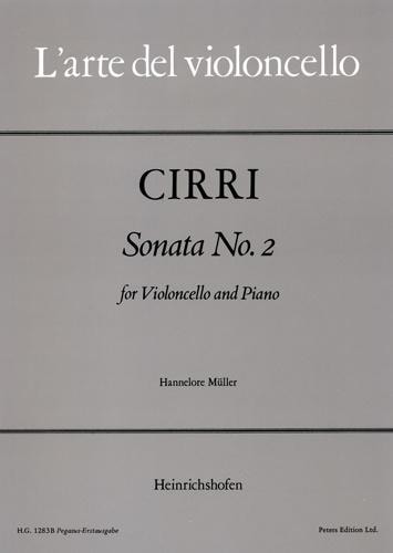Cirri: Sonata No 2 in G for Cello published by Hinrichsen