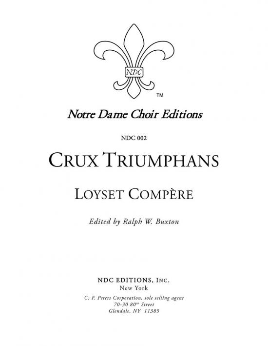 Compre: Crux triumphans SATB published by NDC