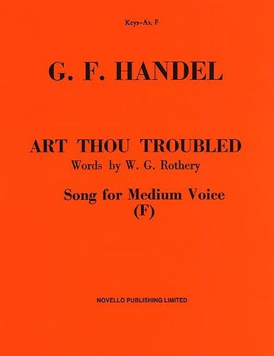 Handel: Art Thou Troubled in F published by Novello