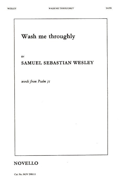 Wesley: Wash Me Throughly SATB published by Novello