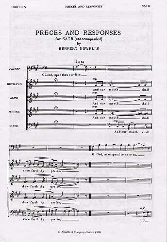 Howells: Preces and Responses SATB published by Novello