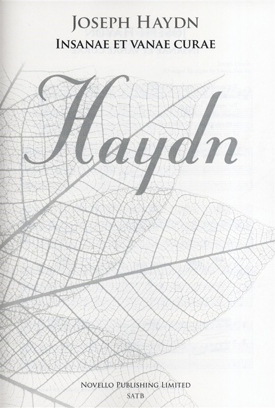 Haydn: Insanae Et Vanae Curae SATB published by Novello