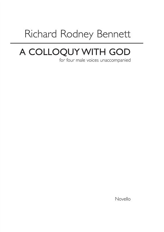 Bennett: A Colloquy With God ATBB published by Novello