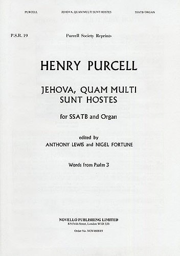 Purcell: Jehova Quam Multi Sunt SATB published by Novello