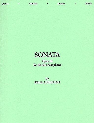 Creston: Sonata For Alto Saxophone And Piano Opus 19 published by Shawnee
