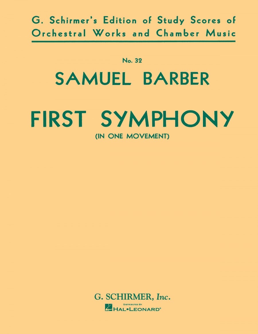 Barber: Symphony In One Movement Opus 9 published by Schirmer - Full Score