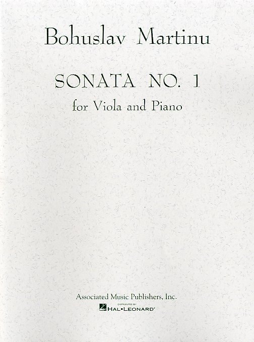 Martinu: Sonata No 1 for Viola published by Schirmer