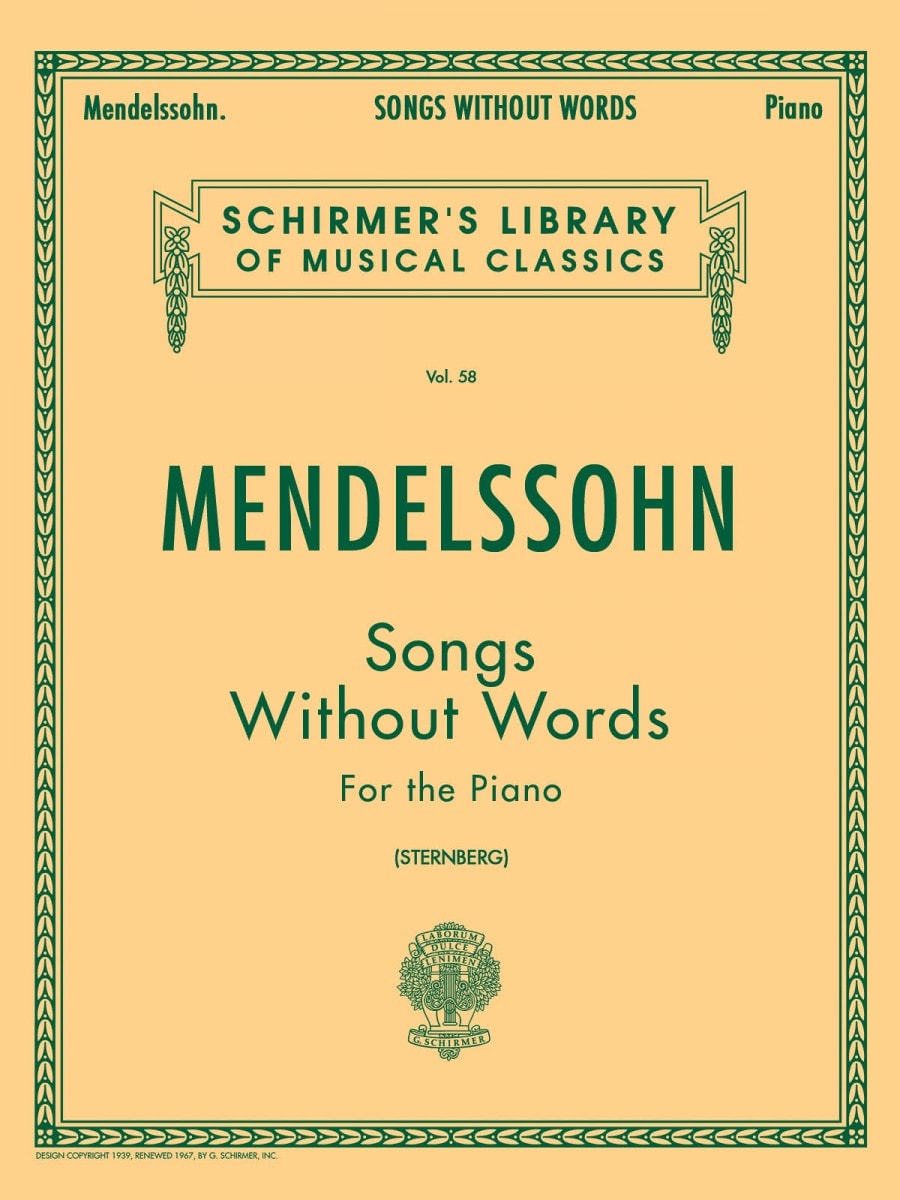 Mendelssohn: Songs Without Words for Piano published by Schirmer