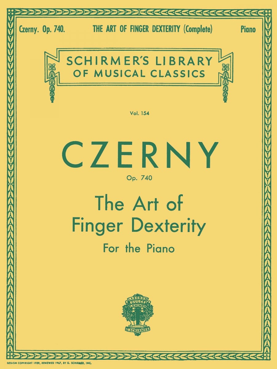 Czerny: Art of Finger Dexterity Complete Opus 740 for Piano published by Schirmer