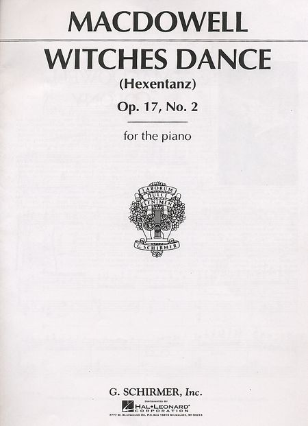 MacDowell: Witches' Dance (Hexentanz) for Piano published by Schirmer