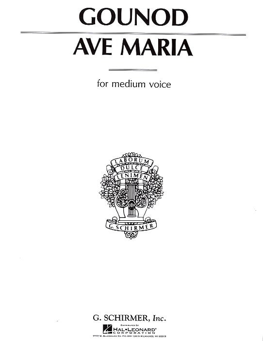 Gounod: Ave Maria in Eb for Medium Voice by published by Schirmer